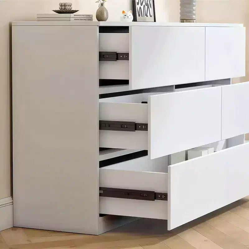 Okak 6 Deep Drawer Dresser for Bedroom,Modern Closet Dressers Wood Spacious Dresser Storage Cabinet Large Nightstand for Living Room Entryway