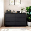 Okak 6 Deep Drawer Dresser for Bedroom,Modern Closet Dressers Wood Spacious Dresser Storage Cabinet Large Nightstand for Living Room Entryway