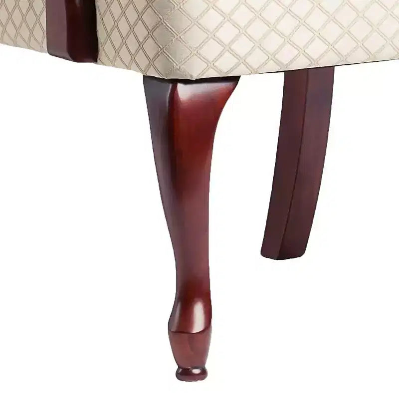 Okak Modern Elegant Accent Chair Living Room Chair with Soft Upholstered Gooseneck Armchair Solid Wood for Lounge Bedroom