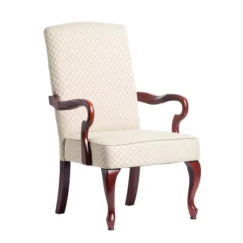 Okak Modern Elegant Accent Chair Living Room Chair with Soft Upholstered Gooseneck Armchair Solid Wood for Lounge Bedroom