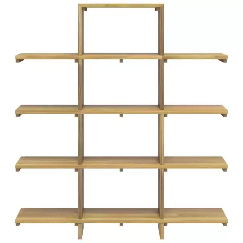 vidaXL Solid Wood Book Cabinet - Teak Bookshelf with Abundant Storage - Sanded Smooth Finish - Multi-Room Use - Home Decor