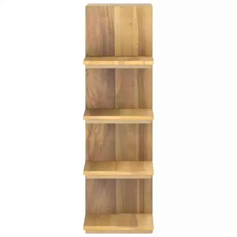 vidaXL Solid Wood Book Cabinet - Teak Bookshelf with Abundant Storage - Sanded Smooth Finish - Multi-Room Use - Home Decor