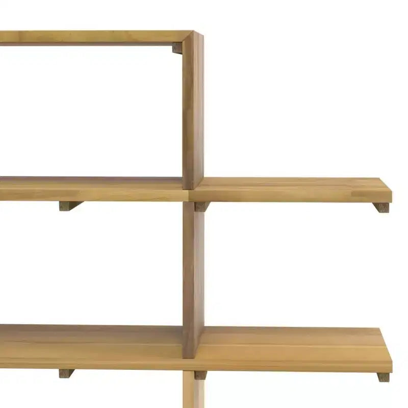 vidaXL Solid Wood Book Cabinet - Teak Bookshelf with Abundant Storage - Sanded Smooth Finish - Multi-Room Use - Home Decor
