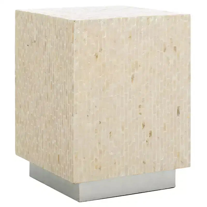Scarlett Square Accent Table - ACC1809A - Natural/Silver - Safavieh