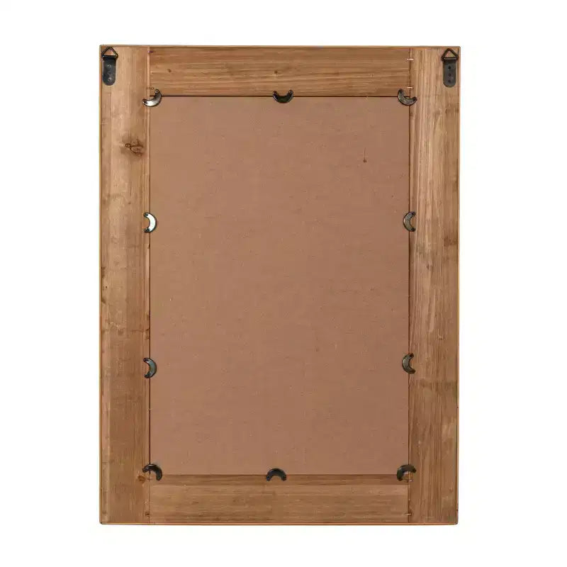 Storied Home Natural Rattan Framed Wall Mirror