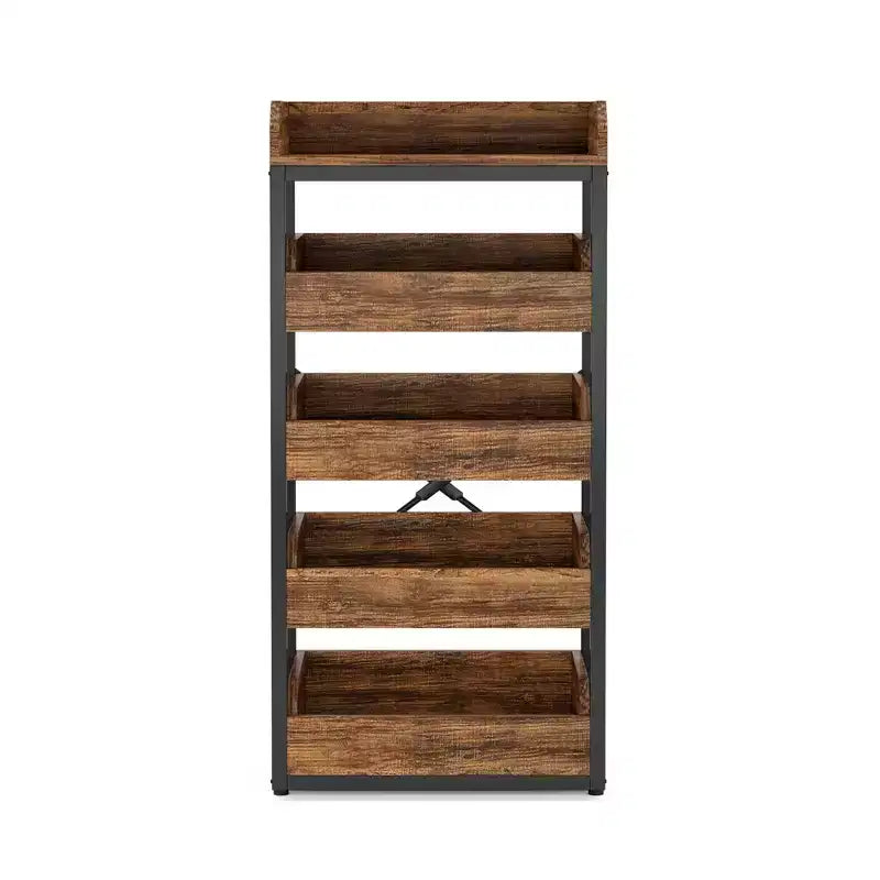 MAYEERTY 5-Drawer Pull-Out Vegetable Storage Rack, Large Capacity Kitchen Organizer for Fruits & Snacks