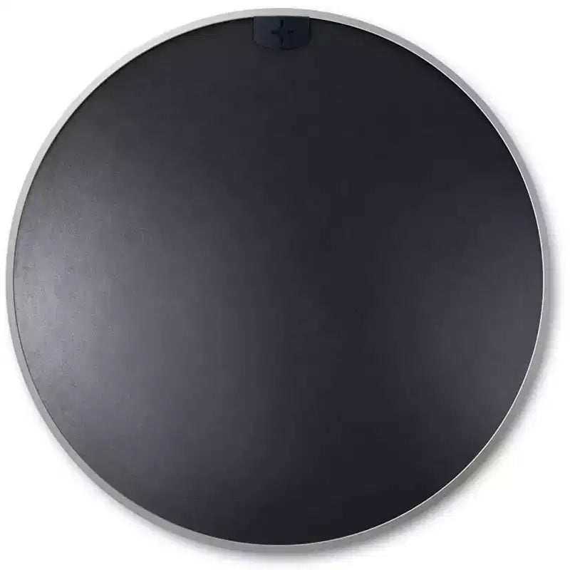 Modern Round Silver Metal Bathroom Vanity Mirror  Wall Mounted
