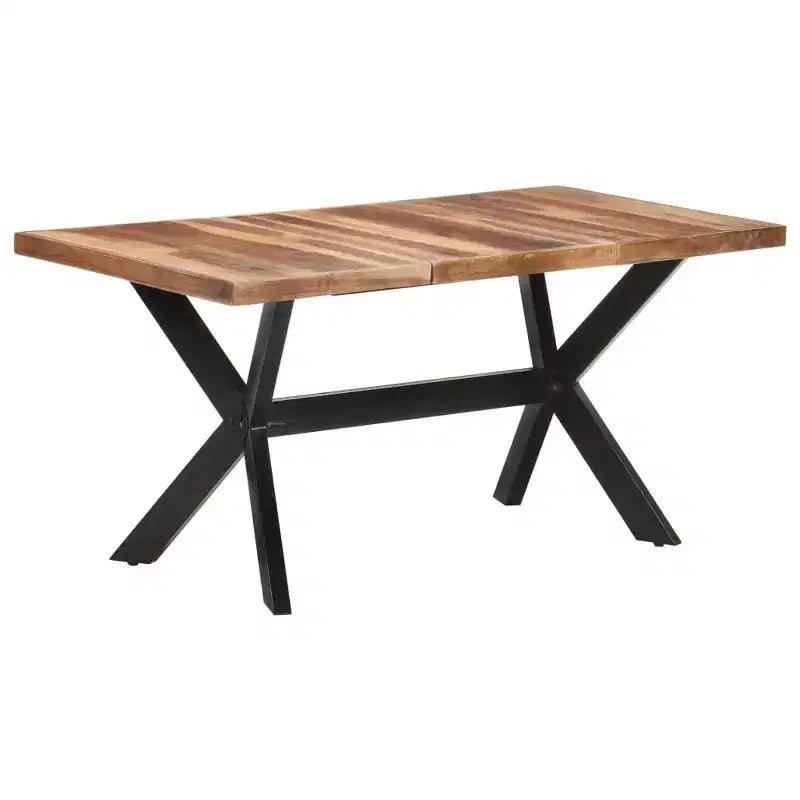 vidaXL Dining Table Honey Solid Acacia wood 55.1 x 27.6 x 29.5 in - 63 x 31.5 x 29.5