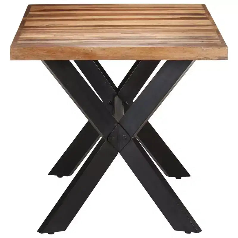 vidaXL Dining Table Honey Solid Acacia wood 55.1 x 27.6 x 29.5 in - 63 x 31.5 x 29.5