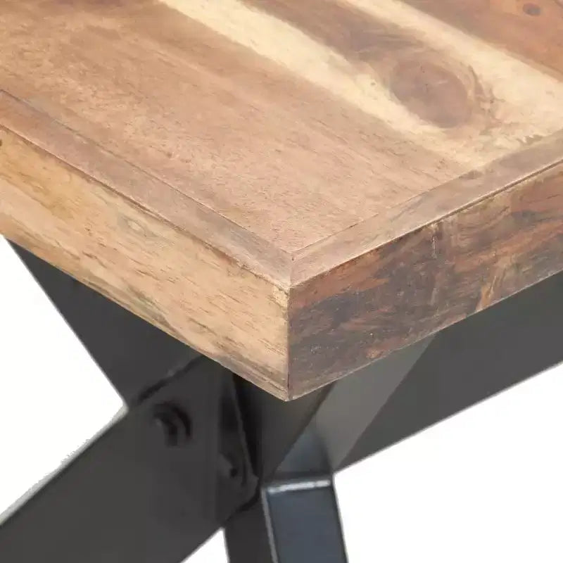vidaXL Dining Table Honey Solid Acacia wood 55.1 x 27.6 x 29.5 in - 63 x 31.5 x 29.5
