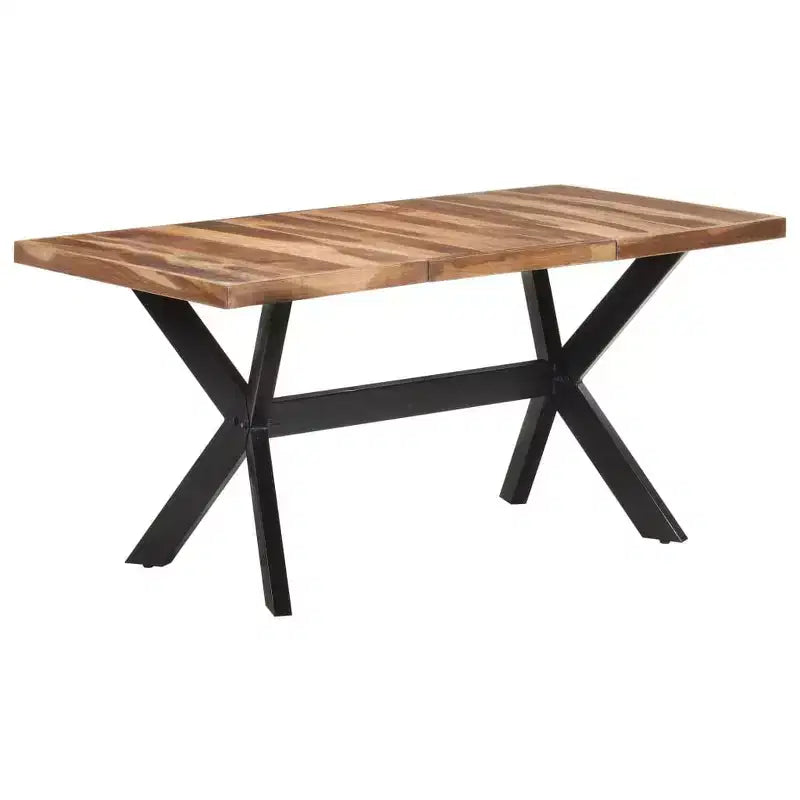 vidaXL Dining Table Honey Solid Acacia wood 55.1 x 27.6 x 29.5 in - 63 x 31.5 x 29.5