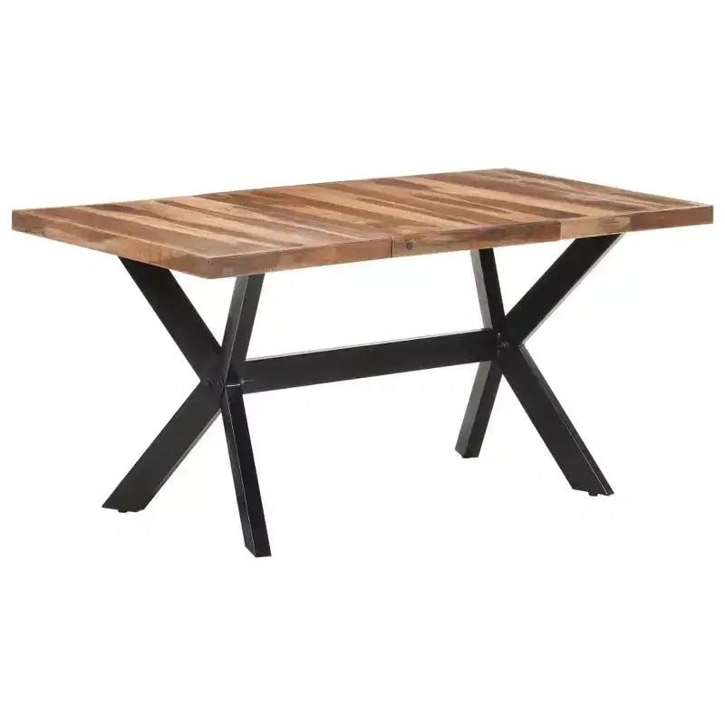 vidaXL Dining Table Honey Solid Acacia wood 55.1 x 27.6 x 29.5 in - 63 x 31.5 x 29.5