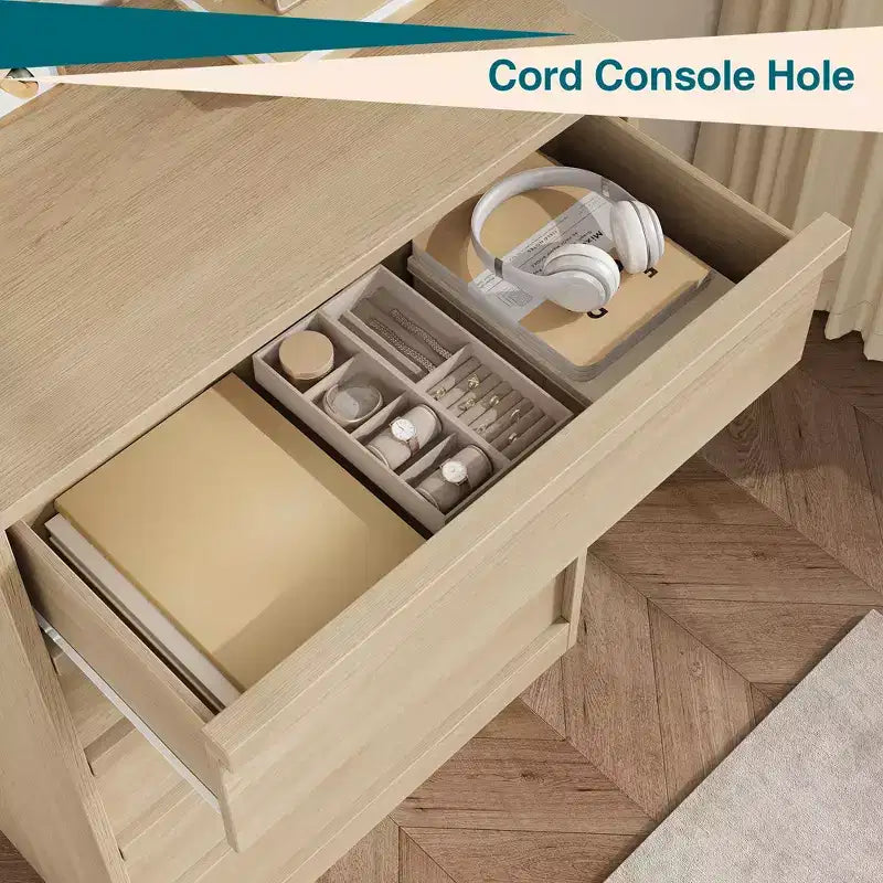 Dresser for Bedroom, with Large Drawers Storage, Modern Dresser Organizer for Living Room, Nursery, Entryway