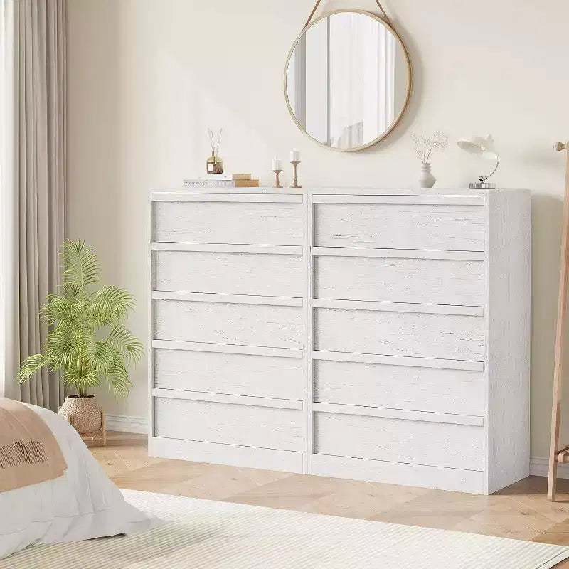 Dresser for Bedroom, with Large Drawers Storage, Modern Dresser Organizer for Living Room, Nursery, Entryway