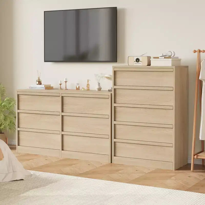 Dresser for Bedroom, with Large Drawers Storage, Modern Dresser Organizer for Living Room, Nursery, Entryway
