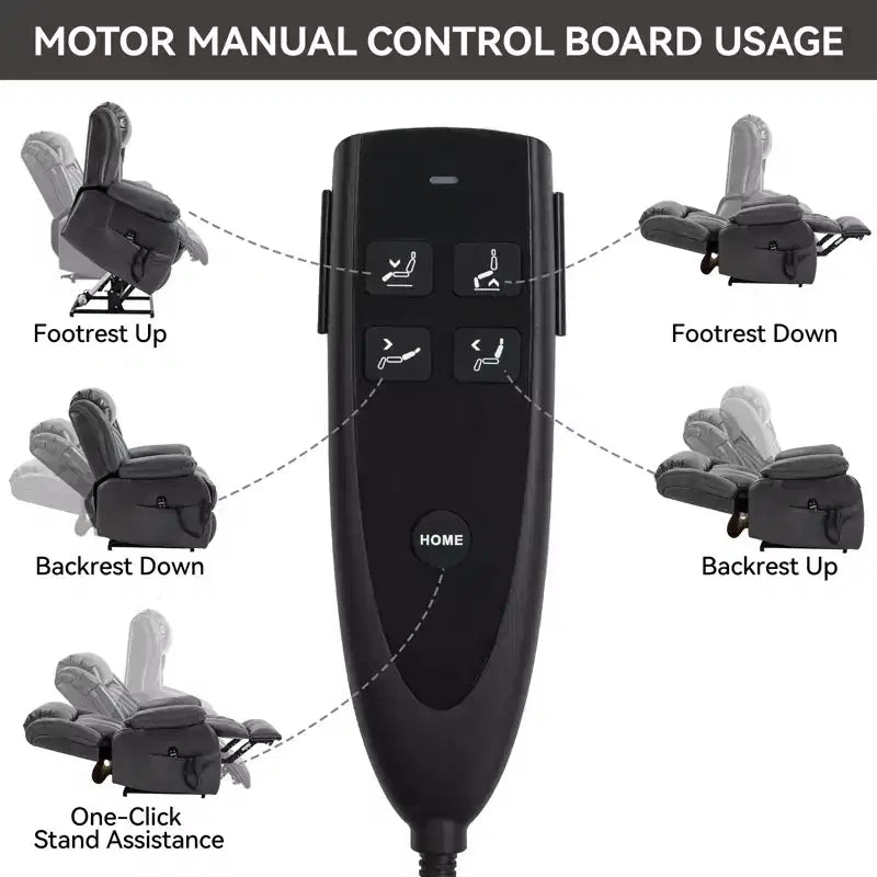 CLIHOME Dual Motor Infinite Position Electric Medium Size Power Lift Recliner Chair with 8-Point Vibration Massage and Lumbar Heating