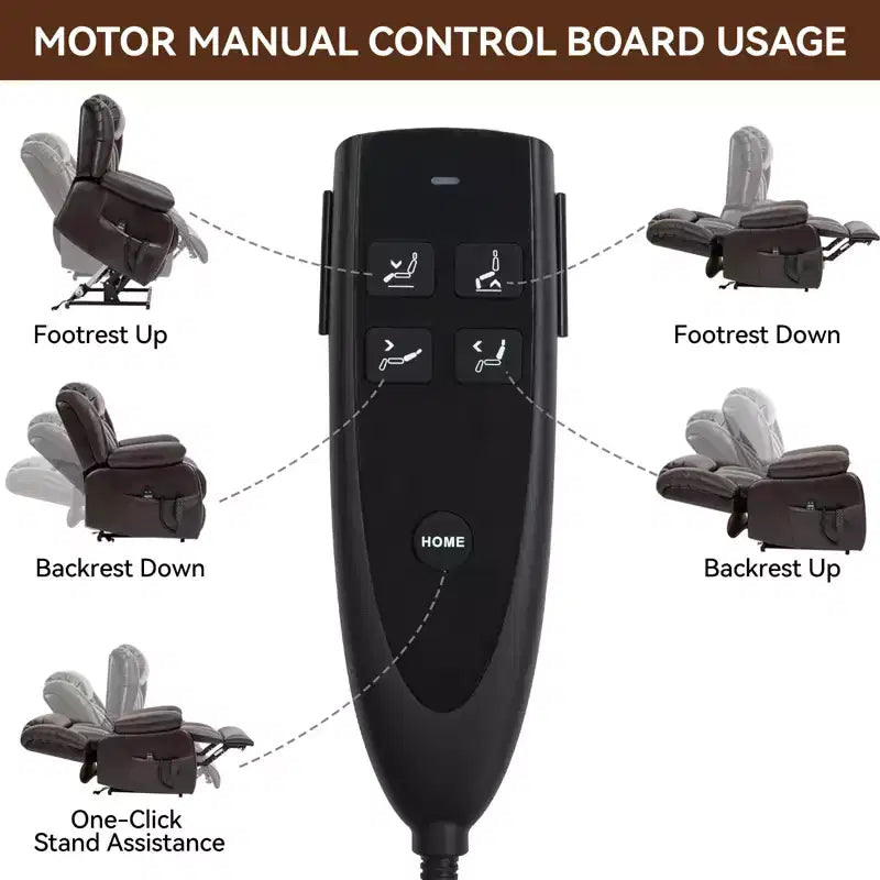 CLIHOME Dual Motor Infinite Position Electric Medium Size Power Lift Recliner Chair with 8-Point Vibration Massage and Lumbar Heating