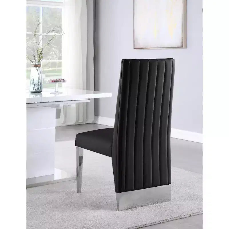 Meridian Furniture,Porsha Vegan Leather Dining Chair, Set of 2