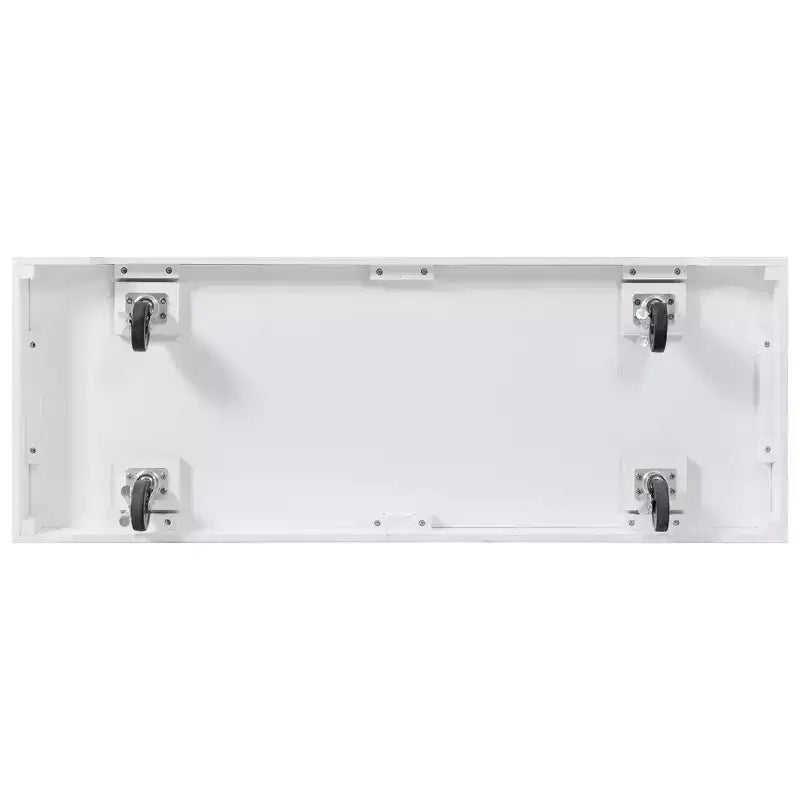 Whisen 54.9 Kitchen Island, Drop Leaf, Power Outlet, Cross Barn Doors & 4 Wheels