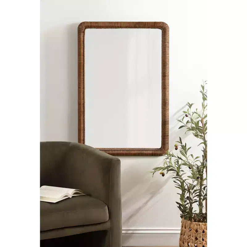 Kate and Laurel Rahfy Beaded Rectangle Framed Mirror