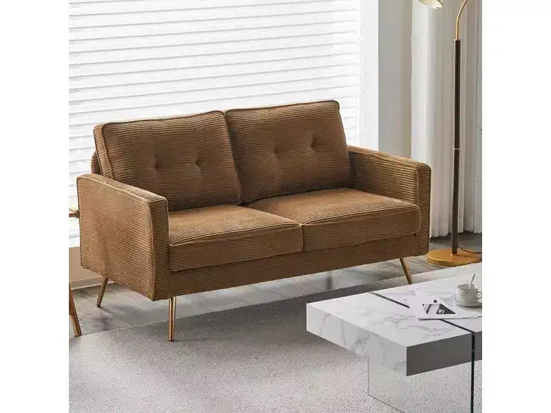 Karl Home |53.5 inch Square Arms Loveseat Sofa