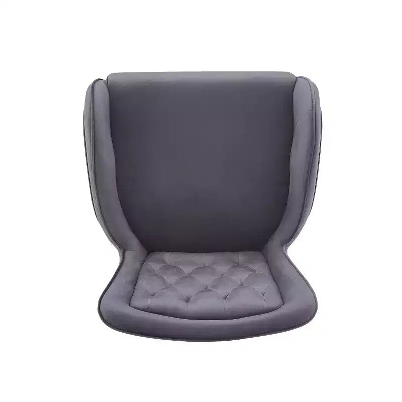 MAYEERTY Set of 2 28.75in Counter Height Bar Stools Velvet Upholstered Golden Legs With Footrest Gray for Kitchen Island