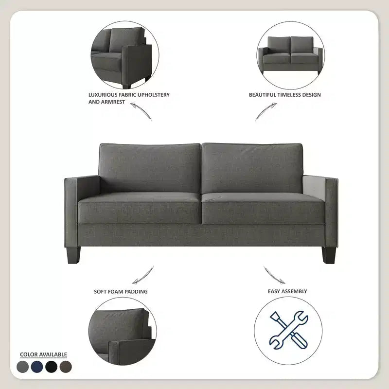 Home Design Marcia Square Arm Loveseat
