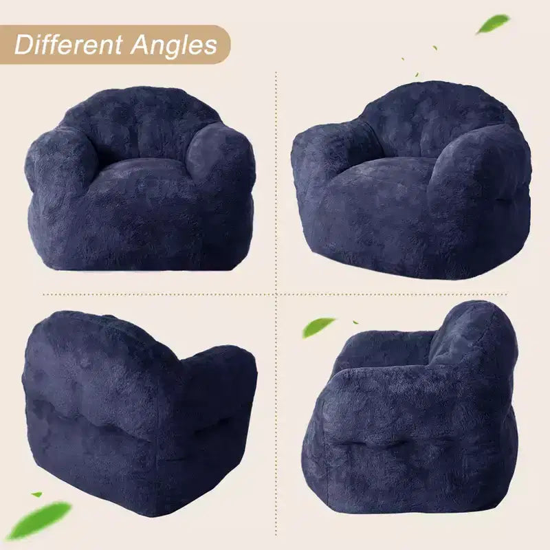 GustoWave Extra Large Bean Bag Chair for Bedroom & Living Room, Blue