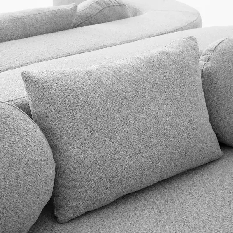 Whisen Boneless Couch Modular Sectional Sofa & Compression Sofa with Deep Seating and Curved Design
