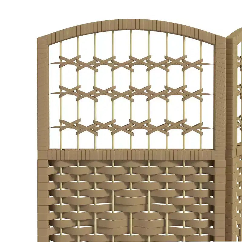 MAYEERTY 3 Panel Bamboo Room Divider Folding Screen Natural Wood 47.25x0.5x67