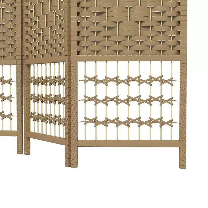 MAYEERTY 3 Panel Bamboo Room Divider Folding Screen Natural Wood 47.25x0.5x67