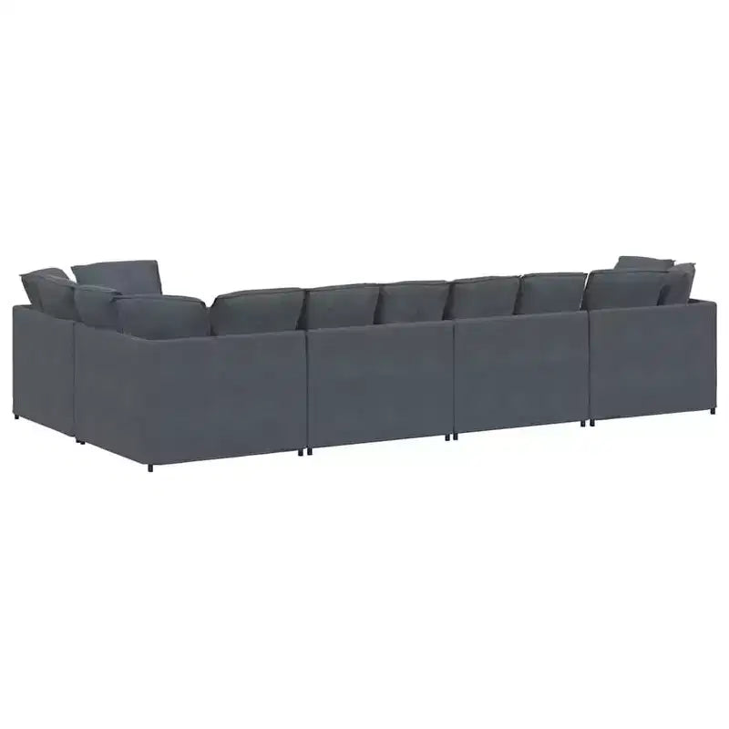 vidaXL Modular Sofa Set - Velvet Dark Gray - Modern Furniture for Living Room & Lounge - Metal & Wood Frame - 157.5 x 78.7 - Indoor Use