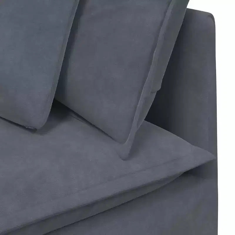 vidaXL Modular Sofa Set - Velvet Dark Gray - Modern Furniture for Living Room & Lounge - Metal & Wood Frame - 157.5 x 78.7 - Indoor Use