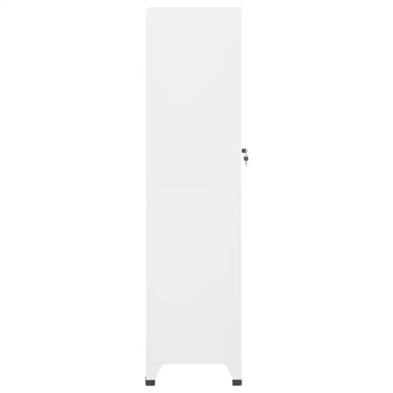 vidaXL Locker Cabinet White Steel Tall Locker Cabinet Rectangular