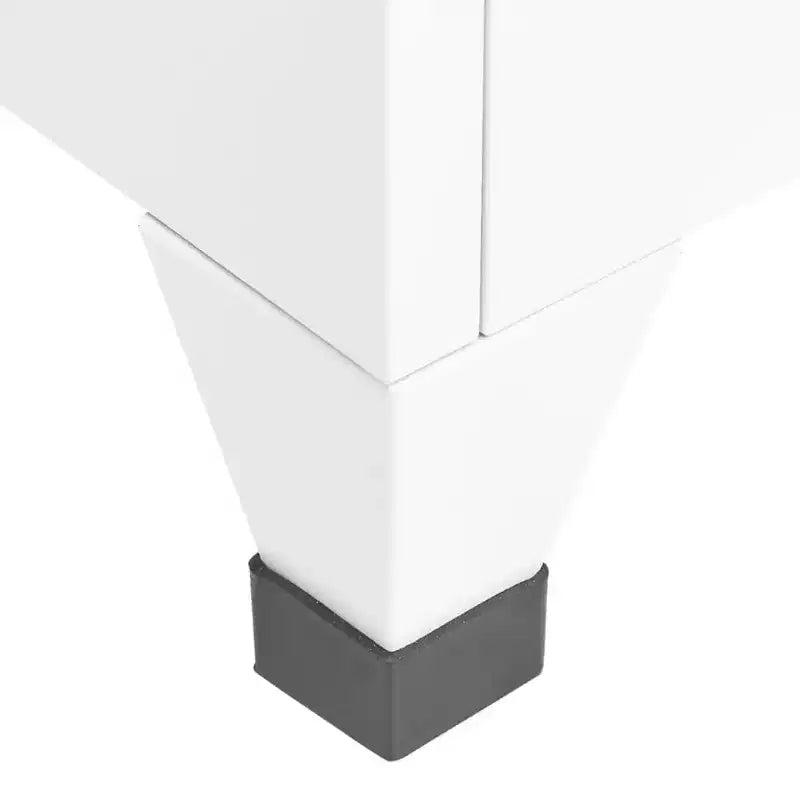 vidaXL Locker Cabinet White Steel Tall Locker Cabinet Rectangular