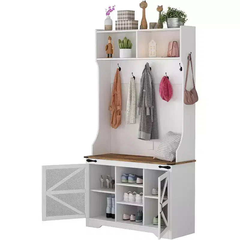 Corner Bookshelf, 6 Tier Industrial L-Shaped Bookcase with Wooden Shelves - Large Storage for Living Room Office