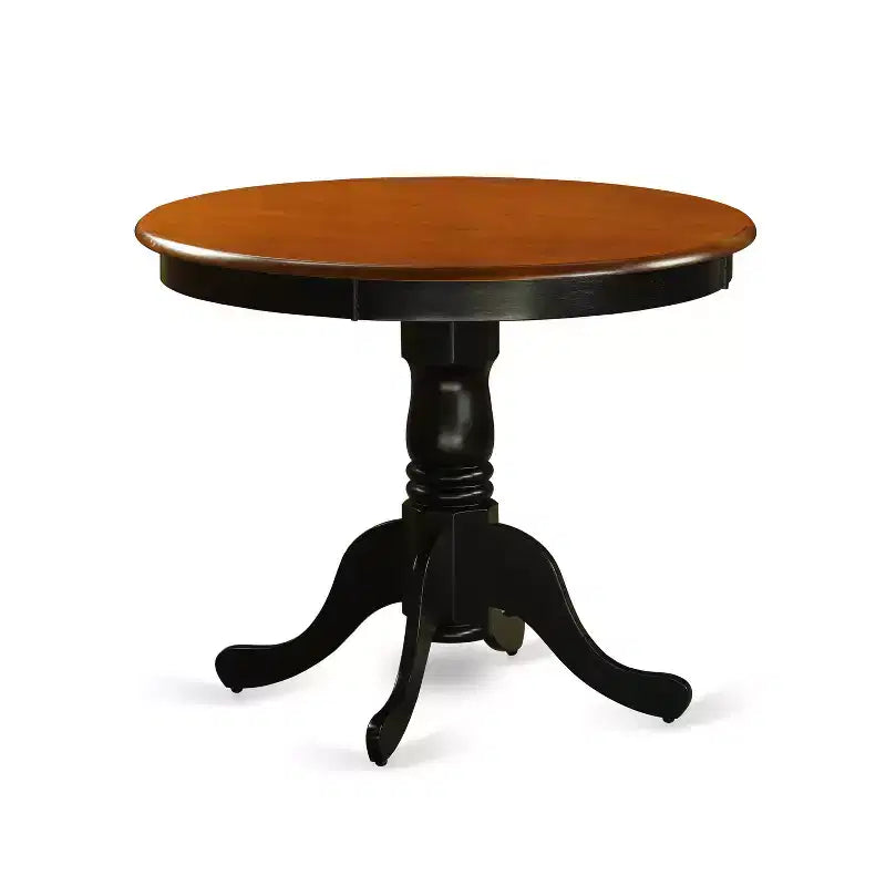 HomeStock Belmont Kitchen Dining Set-Small Kitchen Table And 2 Kitchen Chairs, Black & Cherry