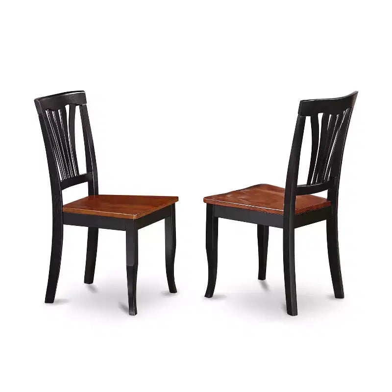 HomeStock Belmont Kitchen Dining Set-Small Kitchen Table And 2 Kitchen Chairs, Black & Cherry