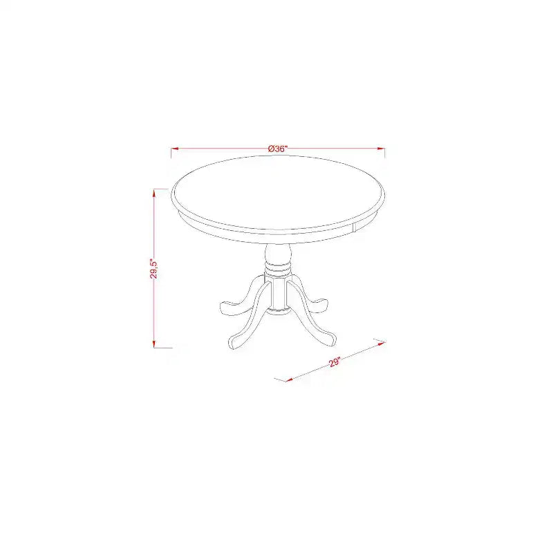 HomeStock Belmont Kitchen Dining Set-Small Kitchen Table And 2 Kitchen Chairs, Black & Cherry