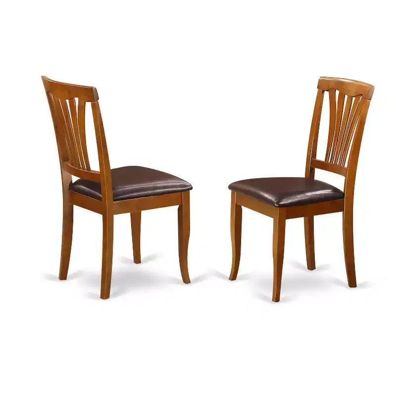 HomeStock Belmont Dining Room Set-Dining Table And Chairs, Saddle Brown