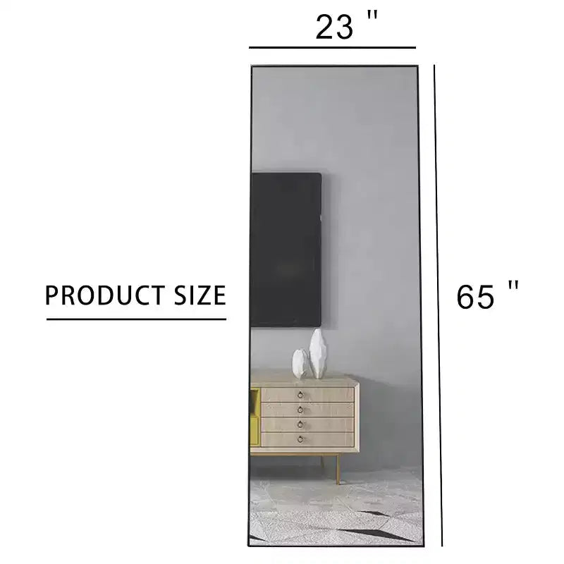 Acekool 65 x 23 Inch Full Length Mirror, Wood Frame Wall Mirror, Shatterproof HD Glass, for Bedroom, Living Room, Dressing Room