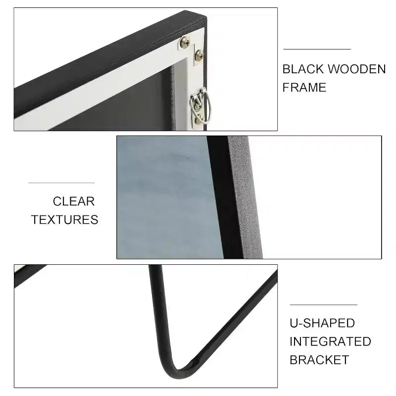 Acekool 65 x 23 Inch Full Length Mirror, Wood Frame Wall Mirror, Shatterproof HD Glass, for Bedroom, Living Room, Dressing Room