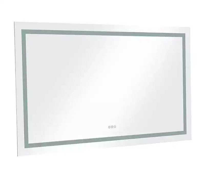 Acekool 72x30 Inch Bathroom Wall Mirrors with 3 Color Lights Rectangle Wall Vanity Mirror, Frameless LED Single Bathroom Vanity Mirror, White