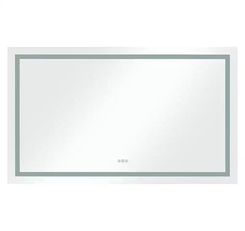 Acekool 72x30 Inch Bathroom Wall Mirrors with 3 Color Lights Rectangle Wall Vanity Mirror, Frameless LED Single Bathroom Vanity Mirror, White