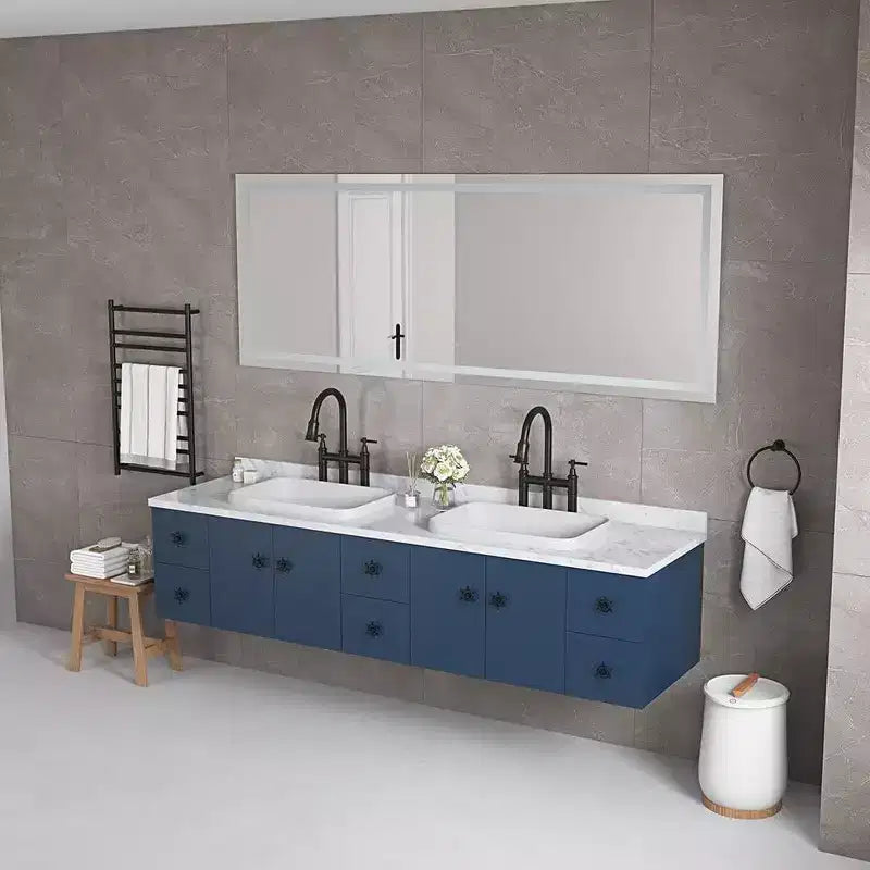 Acekool 72x30 Inch Bathroom Wall Mirrors with 3 Color Lights Rectangle Wall Vanity Mirror, Frameless LED Single Bathroom Vanity Mirror, White