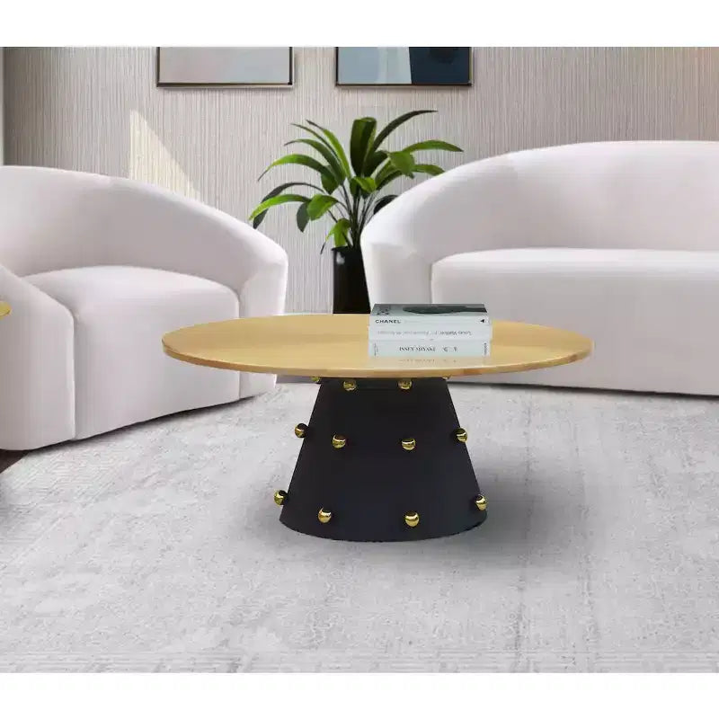 Meridian Furniture,Raven Black / Gold Coffee Table