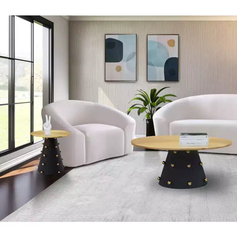 Meridian Furniture,Raven Black / Gold Coffee Table