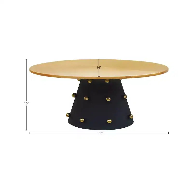 Meridian Furniture,Raven Black / Gold Coffee Table