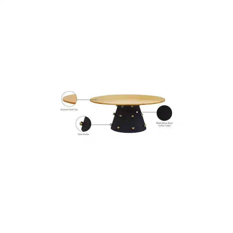 Meridian Furniture,Raven Black / Gold Coffee Table