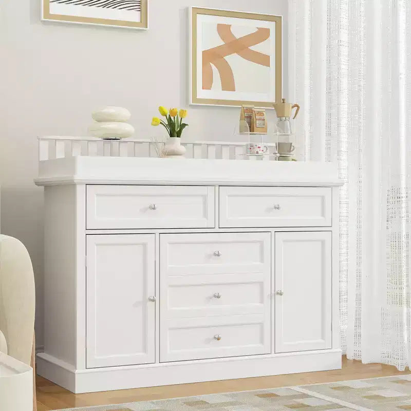Famapy Baby Changing Table Chest of Drawers Edge Protection Top Upholstery